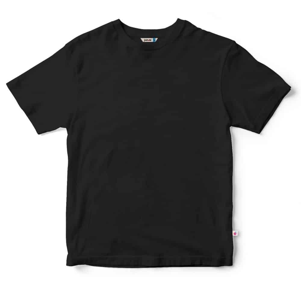 Black Plain Round Neck T-shirt - Inkholic