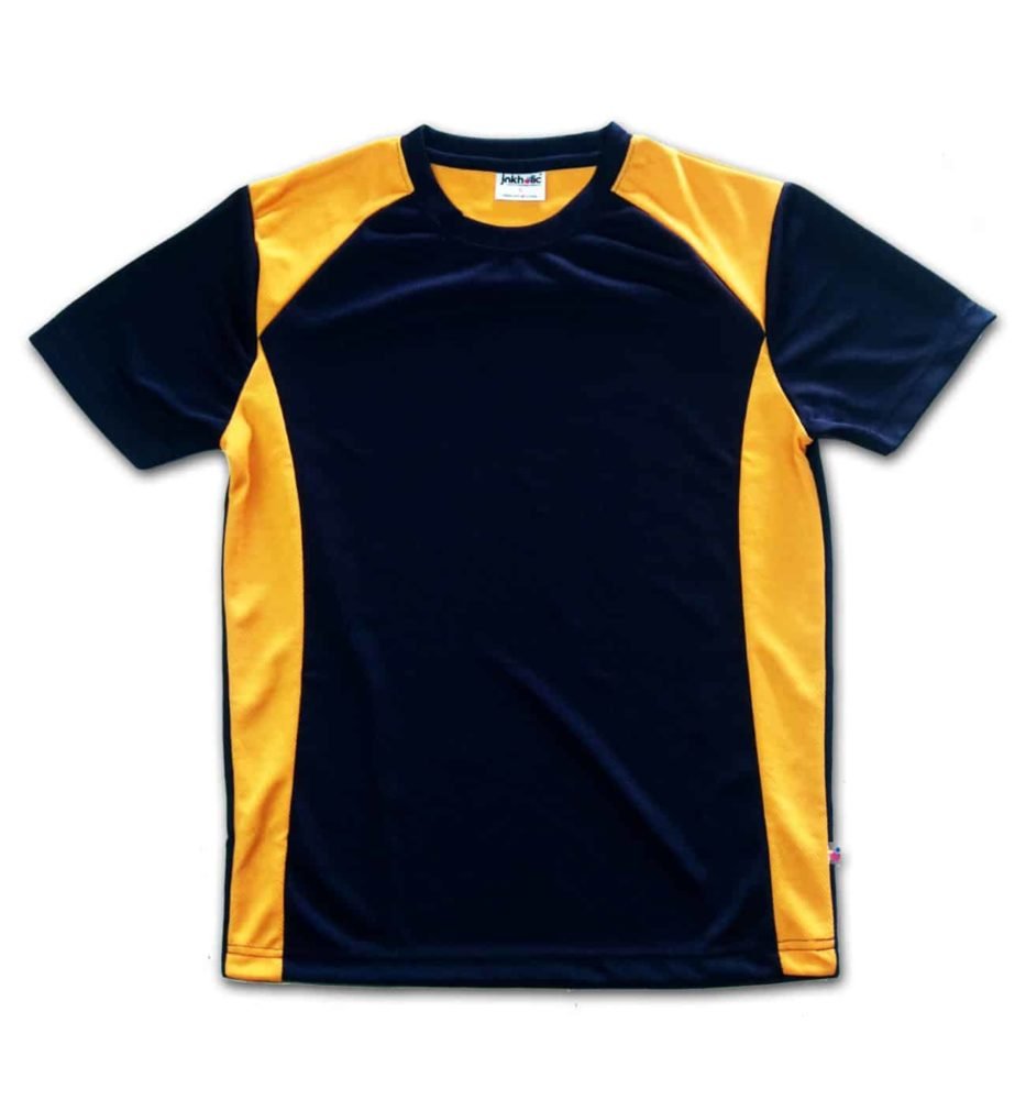 Orange Navy Blue Sports Jersey T-Shirt 