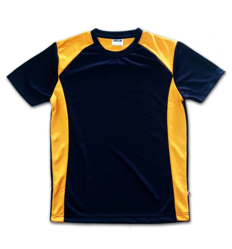 navy blue and orange jersey