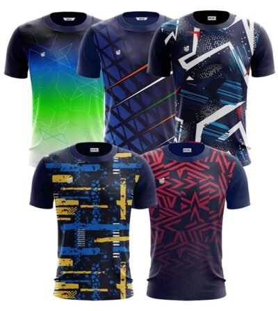 Inkholic Men's Round Neck Sports Jersey Combo Multicolored (Pack of 3)