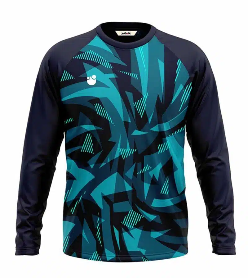 Round Neck Full Sleeve Reglan Printed Sports T-Shirt IN300