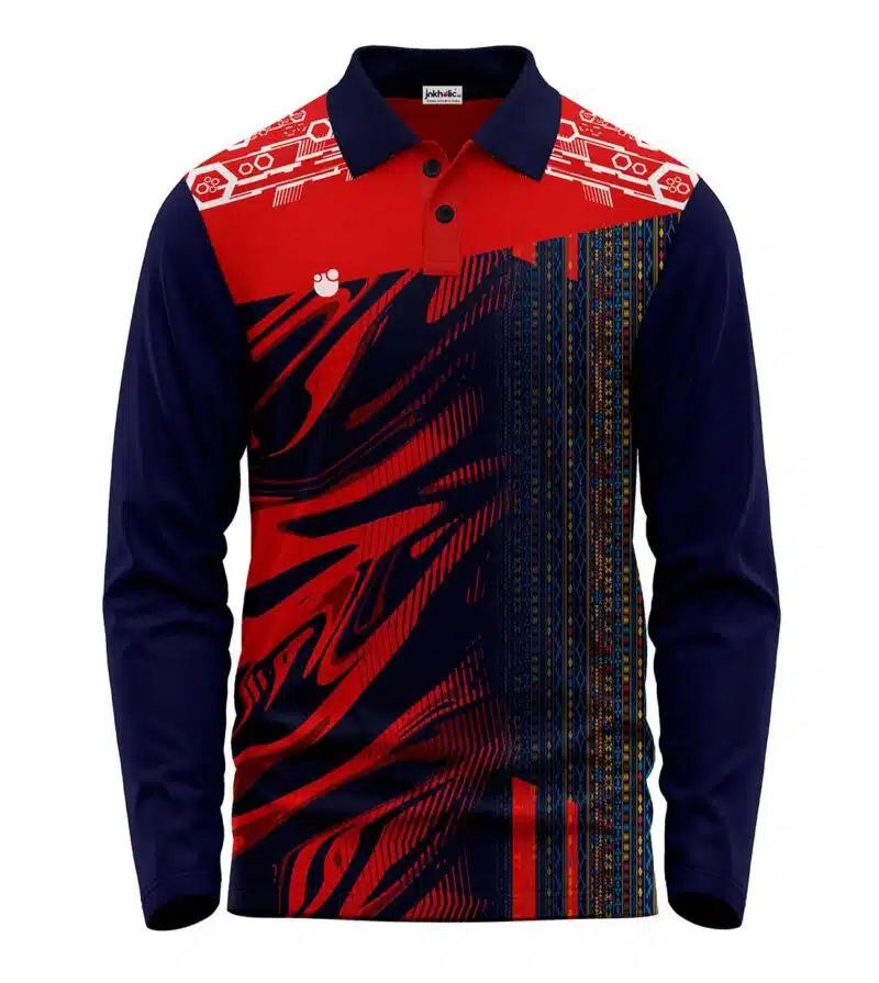 Full Sleeve Cricket Jersey Design Collar Cricket Full Sleeves Jersey  INF3500 Inkholic Enterprises