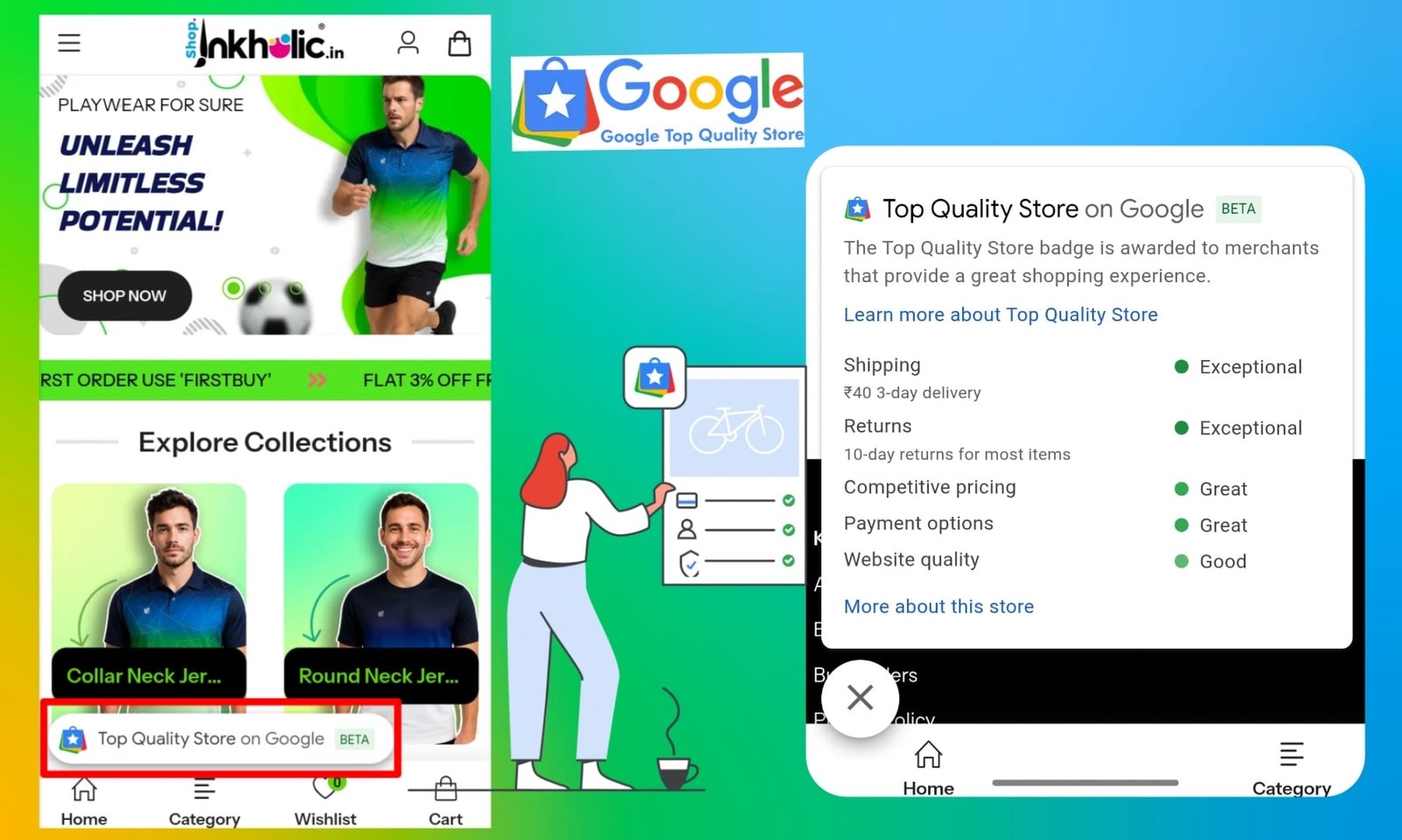Google top quality store badge
