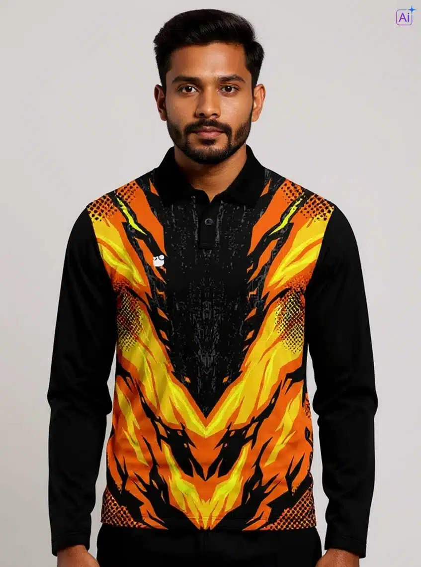 Collar Cricket Full Sleeves Jersey INF4700 - Inkholic Enterprises